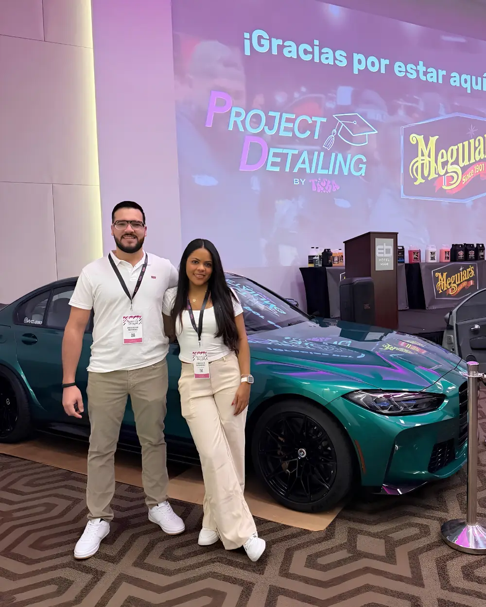 The Trivector Detailing team working on a vehicle